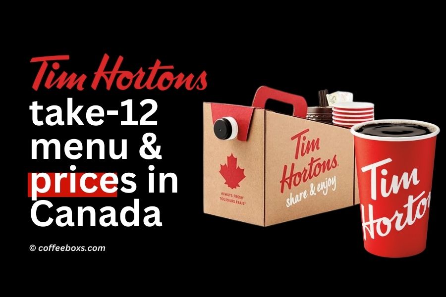 thubnail with take-12 and a cup of coffee of Tim Hortons - topic: ALL Tim Hortons Take-12 Box Drinks Menu & Prices in Canada